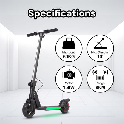 Kids PRO ELECTRIC SCOOTER - LED Lights - 150W Power - High Performance