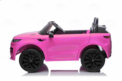 Range Rover Sport kids ride on car 24v 2 seater pink side view showcasing luxury design and powerful features.