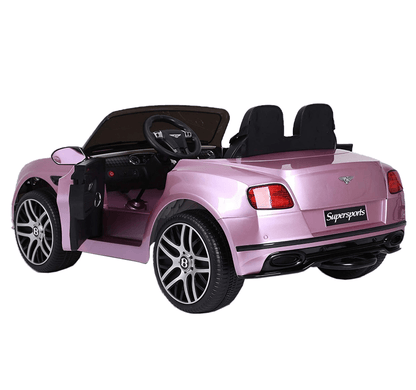 Licensed Bentley Super Sport Kids Ride On Car Leather Seat Rubber Tyres