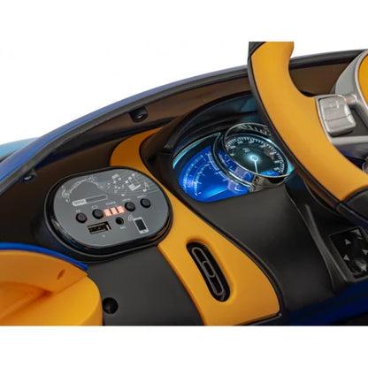 Official Blue Bugatti Chiron 12v Kids Ride On Electric Super Car
