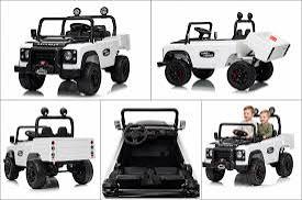 Kids 24v Twin Seat Ride On Land Rover Defender & Electric Tipper
