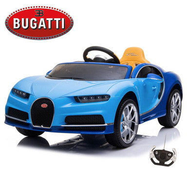 Official Blue Bugatti Chiron 12v Kids Ride On Electric Super Car