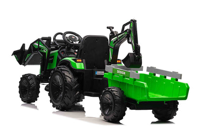 Tractor with Trailer 3 in 1 Excavator & Digger Bucket Combo
