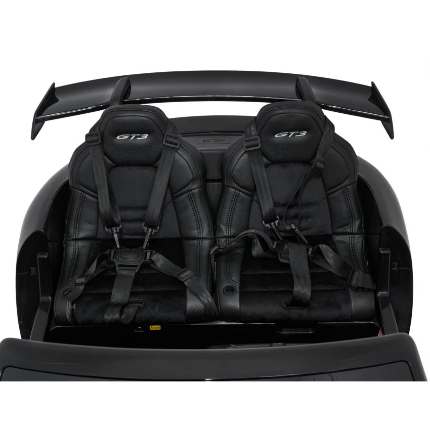 Kids Ride On Electric Porsche 911 GT 3 Black With MP4 Tv 24v