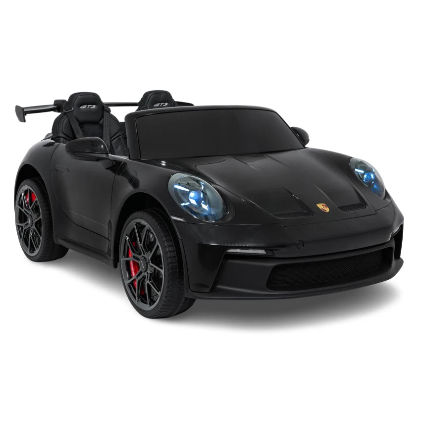 Kids Ride On Electric Porsche 911 GT 3 Black With MP4 Tv 24v