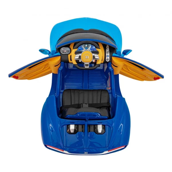 Official Blue Bugatti Chiron 12v Kids Ride On Electric Super Car