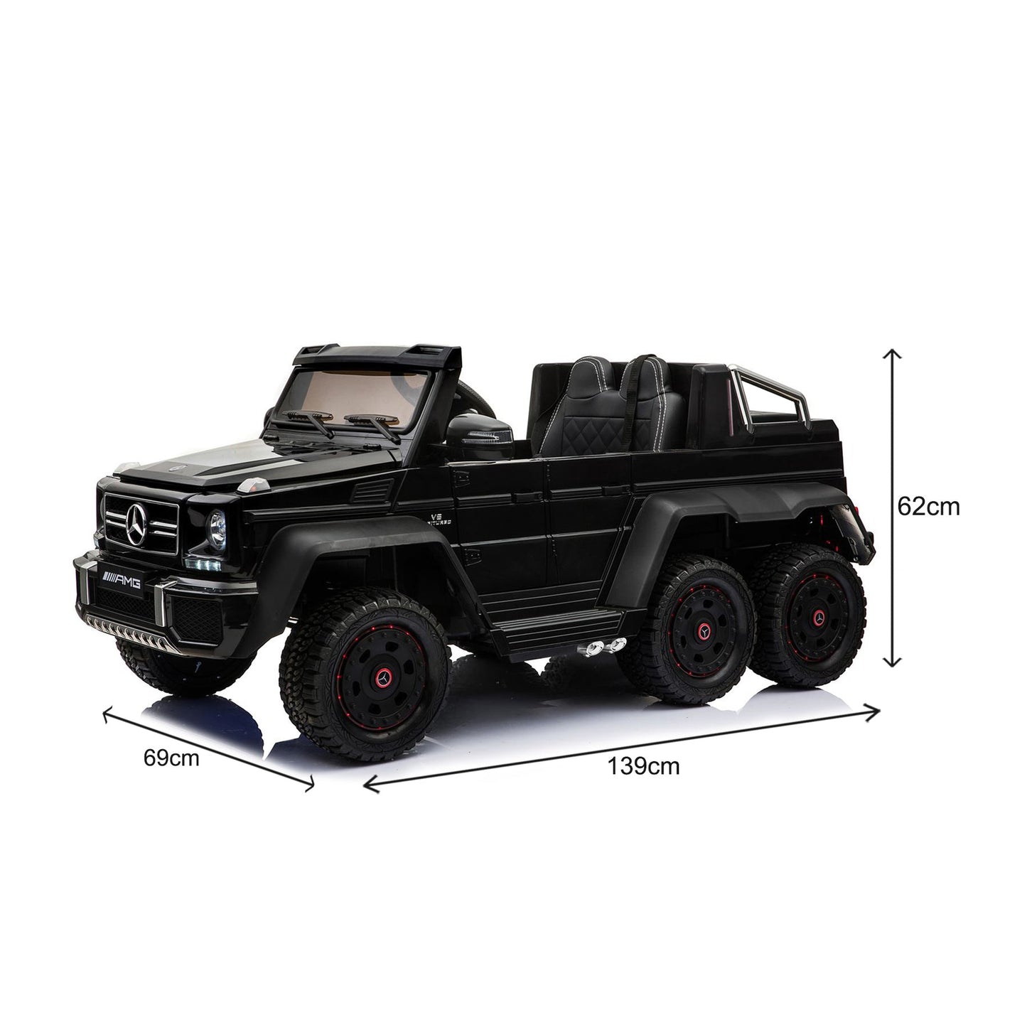 Licensed Mercedes Benz G63 6x6 Children’s Electric Ride On Car with Parent Seat Tv Mp4