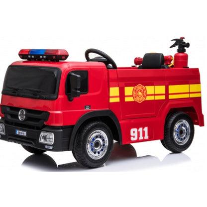 Kids Ride On Fire Engine with Accessories Leather Eva wheels Parent Remote