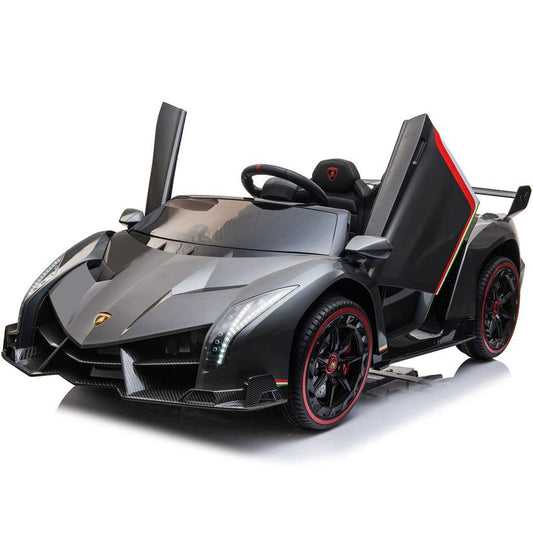 Licensed 4WD Oversized Lamborghini Veneno MP4 TV Kids Ride On Car Leather Seat Rubber Tyres