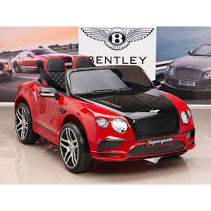 Licensed Bentley Super Sport 12V Kids Ride On Leather Seat Rubber Tyres