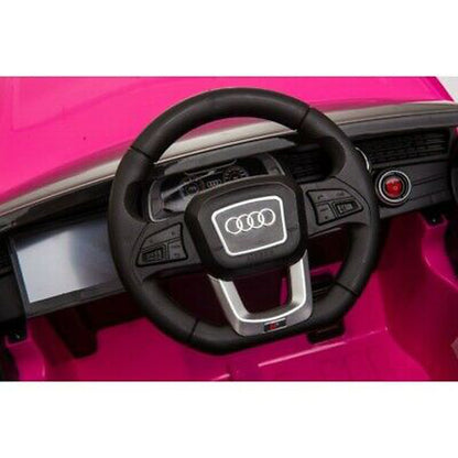 Licensed Audi Q8 S Line 12V Kids Ride On Tv Mp4 Screen Leather Seat Rubber Tyres