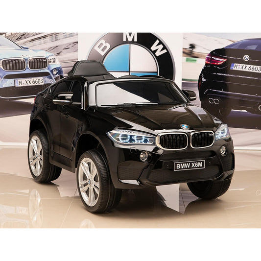 Licensed BMW X6 M Sport 12V Kids Ride On Leather Seat Rubber Tyres product photo 1